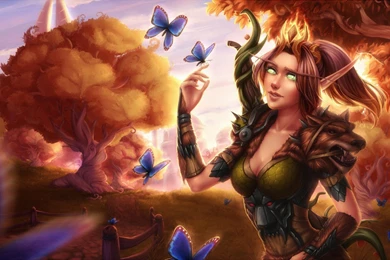 Blood Elves, Butterflies, Fantasy Art, World Of Warcraft, Green ...