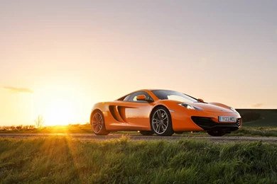 Download Wallpapers 3840x2400 Mclaren, Mp4 12c, Orange, Front, Sun ...