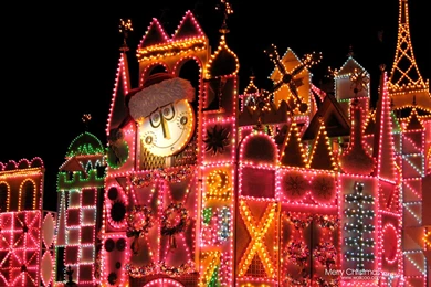 Disneyland Small World Colorful Christmas Lighting － Holiday ...