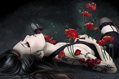 Free Download Anime Girls Gothic Rose MovieCroft