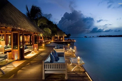 Island Beach House Wallpaper.