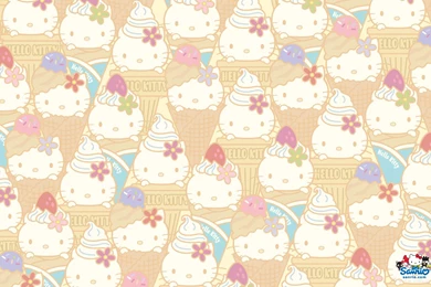 Hello Kitty Ice cream Cone Wallpapers   Cute · Kawaii