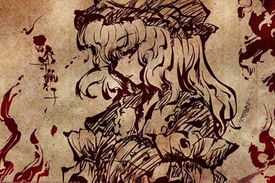 Wallpapers Red Texture Blood And Fire Touhou Anime Paper 2560x1600 ...