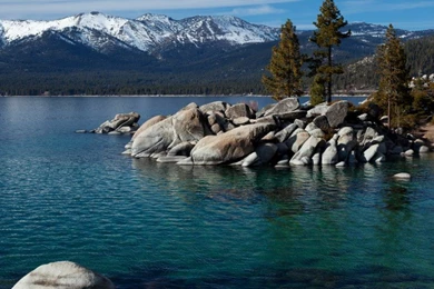Usa Lake Mountains Stones Scenery Lake Tahoe Nevada Nature 407420 ...