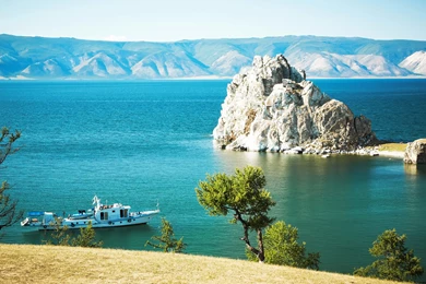 Lakes: Lake Baikal Russia Lakes Blue Nature Trees Rocks Rossiya ...