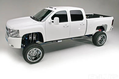Chevrolet: Tear Bowtie White Lifted Truck 1111 8l Chevy 2500 ...