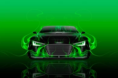 Audi E tron Spyder Front Fire Abstract Car 2015 Wallpapers El Tony ...