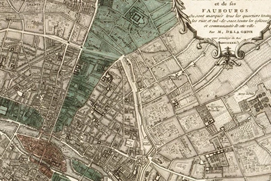 Antique Paris Map Plan De Paris Victorian By Missquitecontrary