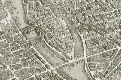 Polyester Wallpapers / Contemporary / Map / Urban Motif   TURGOT ...