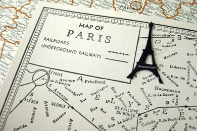 1937 Vintage City Map Of Paris By Bananastrudel On Etsy