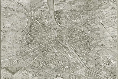 Polyester Wallpapers / Contemporary / Map / Urban Motif   TURGOT ...