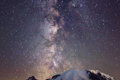 iPhone 5 Wallpapers (The Milkyway Over Mt. Rainier Wallpapers For ...