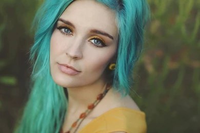 Exotic Girls Image, Beautiful Girl In Blue Hair, She Is Impressive ...