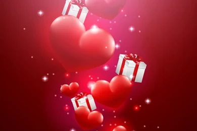 Valentine Day Red Heart Backgrounds Art Vector 02   Vector ...