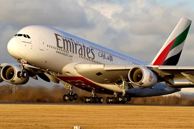 Airbus A380 Emirates Takeoff Leaving Runway Aircraft Wallpapers