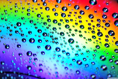 Rainbow Raindrops HD Desktop Wallpapers : Widescreen : High ...