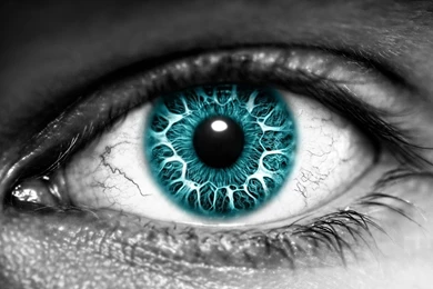 3D Eye With Blue Eyeball Wallpapers