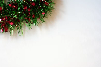 Christmas Garland On A White Backgrounds