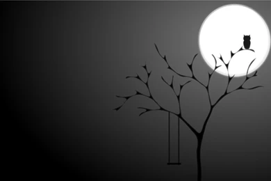 Owl Moon, Trees, Minimalistic, 1920x1200 HD Wallpapers And FREE ...