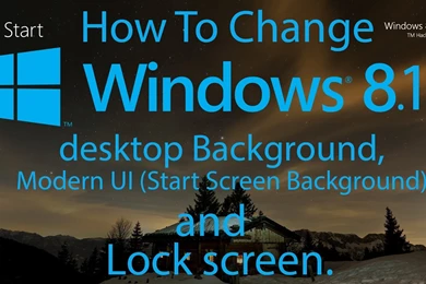 How To Change Windows 8.1 Desktop Background, Modern UI (Start ...