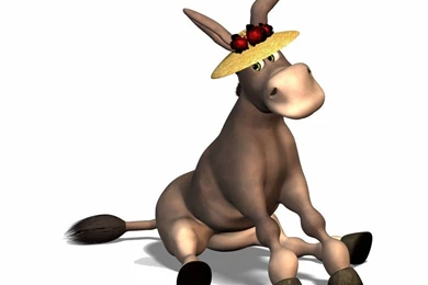 CUTE DONKEY WALLPAPER   (