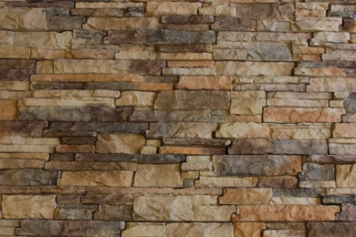Faux Stone Wall