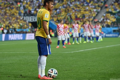 Neymar In Brazil Vs Croatia World Cup 2014   Neymar Wallpapers