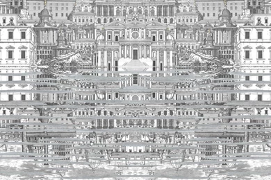 Fornasetti Riflesso Wallpapers