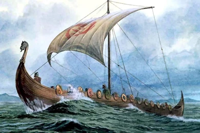 VIKING BOAT WALLPAPER   (