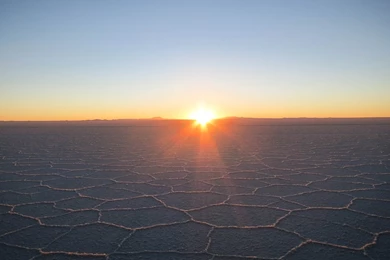 4K Salt Desert Sunset Wallpapers