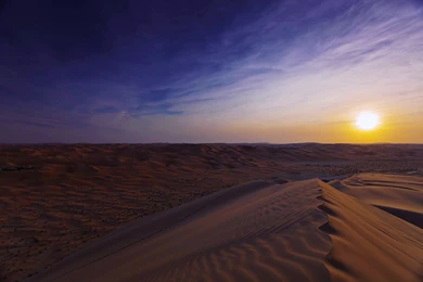 Desert Sunset Sand Landscapes Nature Dunes Sky Clouds Sun Beauty ...