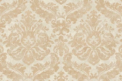 Gold And Cream Feathery Damask Wallpapers