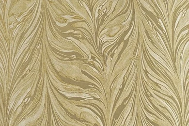 Ebru Marbled Effect Wallpapers Old Gold