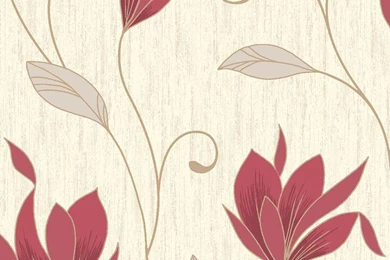 Glitter Floral Wallpapers Rich Red Cream Gold Designer Feature Ebay ...