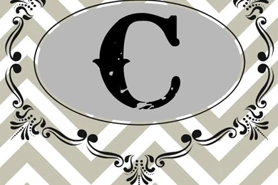 Free Monogram Chevron Coloring Pages