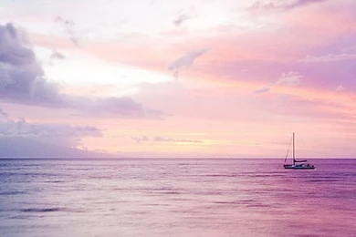 Download Dreamy Sea Boat Beach iPhone 6 Wallpapers