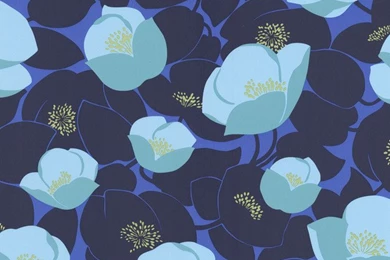 Amy Butler Wallpapers   Field Poppies   Midnight, Swatch ...