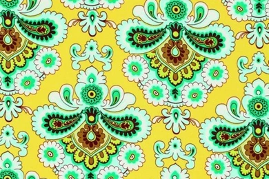 Amy Butler Fabric Belle French Wallpaper Mustard