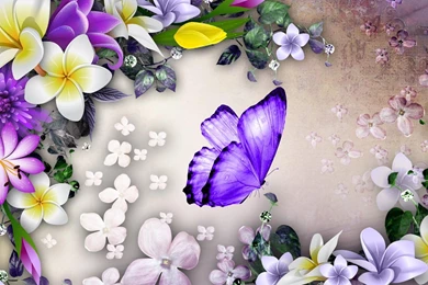 FLOWERS TO CELEBRATE WALLPAPER   (