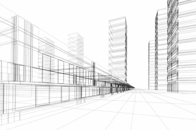 3d View White Architecture Houses Renders