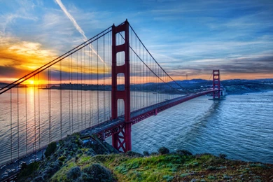 Sunrise at san francisco golden bridge wallpapers – Sky HD Wallpapers