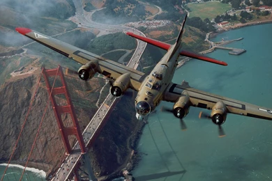 Aircraft, Bridge, Ww2 Bomber, USA, San Francisco, Golden Gate ...