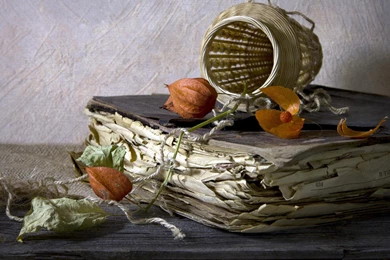 Basket And Old Book >> HD Wallpaper, Get It Now!