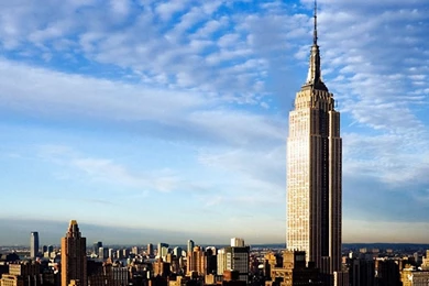 Over The Blue Sky 1280x800 Wallpapers,Empire State Building ...