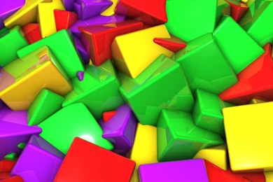 Colorful 3D Cubes Wallpapers HD