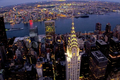 Aerial Illuminated Chrysler Building New York Stock Video 11915050 ...