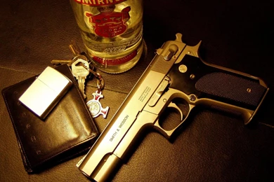 Wallpapers Smirnoff, Smith Wesson, Vodka, Gun, Mans Drink HD
