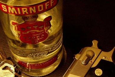 Download Wallpapers 3840x1200 Smirnoff, Smith Wesson, Vodka, Gun ...