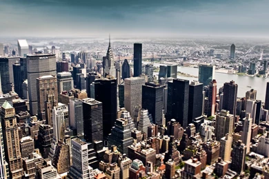 Cityscapes Tilt Shift Buildings Blurred New York City Chrysler ...