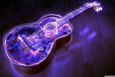 Guitar, Creative Art HD Desktop Wallpapers : Widescreen : High ...